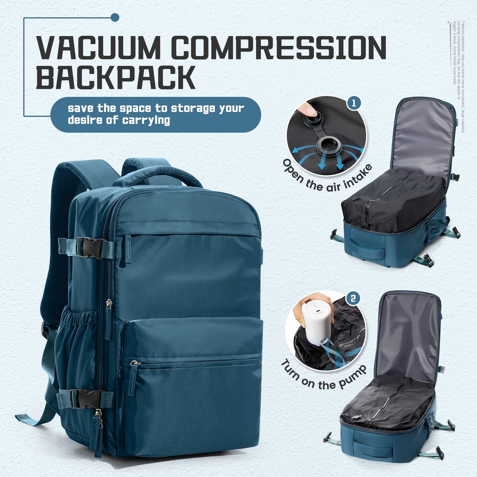 Men Vacuum Compression Backpack